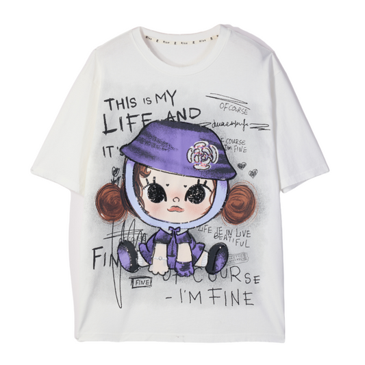 Loookus - Cool Drip Paint Splash Graphic T-Shirt