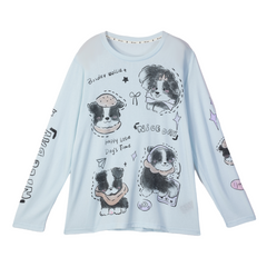 Loookus - Cool Puppy Graffiti Super-Thin Long Sleeve Tee