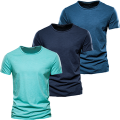 Loookus - Men's Slim-fit Short-Sleeved Casual Trendy Round-Neck T-shirt Set