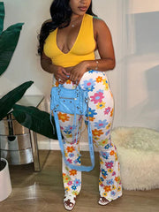 Loookus - Floral Flare Pants