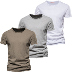 Loookus - Men's Slim-fit Short-Sleeved Casual Trendy Round-Neck T-shirt Set