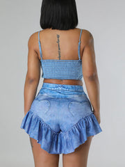 Loookus - Ruffle Hem Shorts