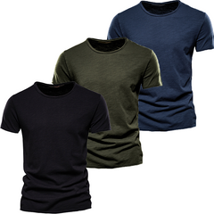 Loookus - Men's Slim-fit Short-Sleeved Casual Trendy Round-Neck T-shirt Set