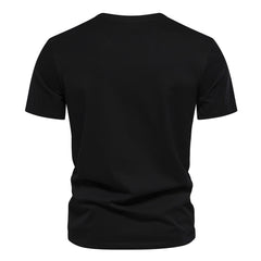 Loookus - Men's Embroidered Slim-fit Short-Sleeved Casual High-quality trendy T-shirt