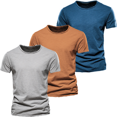 Loookus - Men's Slim-fit Short-Sleeved Casual Trendy Round-Neck T-shirt Set
