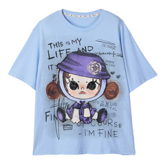 Loookus - Cool Drip Paint Splash Graphic T-Shirt