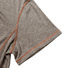 Loookus - Men's short-sleeved Henry shirt with a round neck T-shirt design