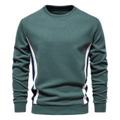 Loookus - New men's hot sale round-neck, long-sleeved slim fit knitted textured on side Sweater