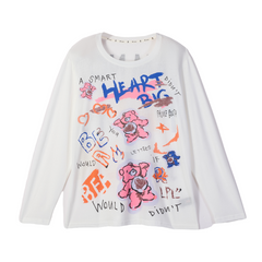 Loookus - Cool Bear Graffiti Super-Thin Long Sleeve Tee