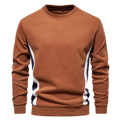 Loookus - New men's hot sale round-neck, long-sleeved slim fit knitted textured on side Sweater