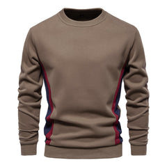 Loookus - New men's hot sale round-neck, long-sleeved slim fit knitted textured on side Sweater