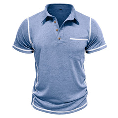Loookus - Men's short-sleeved Cotton Polo T-shirt