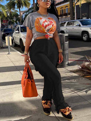 Loookus - Tassel Solid Color Sweatpants