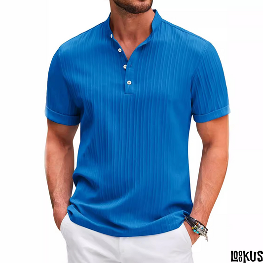 Loookus - Stylish men's stand-collar cardigan T-shirt