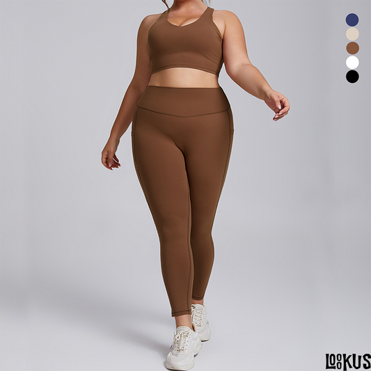 Loookus-PlusSize Bare Feel High-Stretch Yoga pant