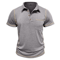 Loookus - Men's short-sleeved Cotton Polo T-shirt
