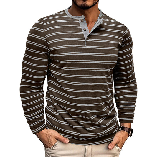 Loookus - 2025 Men's long-Sleeved Henley Design Shirt