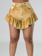 Loookus - Ruffle Hem Shorts