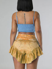 Loookus - Ruffle Hem Shorts