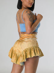 Loookus - Ruffle Hem Shorts