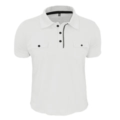 Loookus - 2025 Men's short-sleeved Cotton Polo T-shirt With Two Pockets