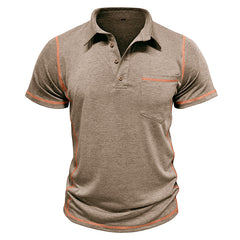 Loookus - Men's short-sleeved Cotton Polo T-shirt