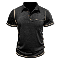 Loookus - Men's short-sleeved Cotton Polo T-shirt