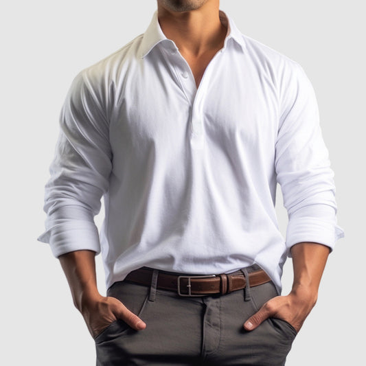 Loookus - Men's Lapel Cotton Polo Shirt
