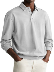 Loookus - 2025 Long Sleeve Soft Cotton Polo Shirt
