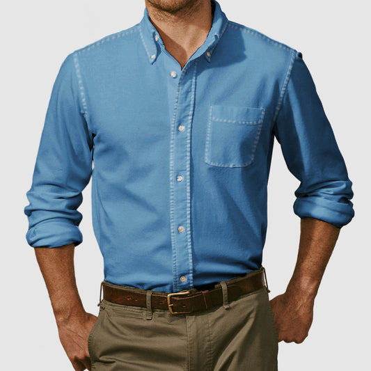 Loookus - Gentleman's Vintage Washed Cotton Shirt