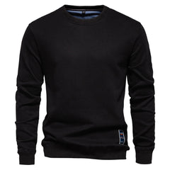 Loookus - New men's round-neck, long-sleeved slim fit knitted Pure Color Sweater