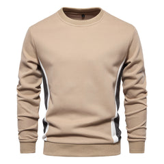 Loookus - New men's hot sale round-neck, long-sleeved slim fit knitted textured on side Sweater