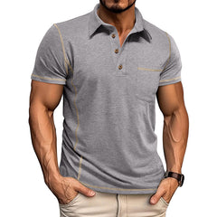 Loookus - Men's short-sleeved Cotton Polo T-shirt