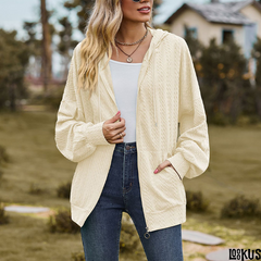 Loookus - Casual Hooded Zip-Up Jacket