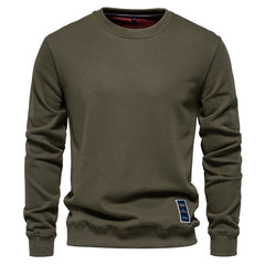 Loookus - New men's round-neck, long-sleeved slim fit knitted Pure Color Sweater