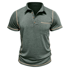 Loookus - Men's short-sleeved Cotton Polo T-shirt