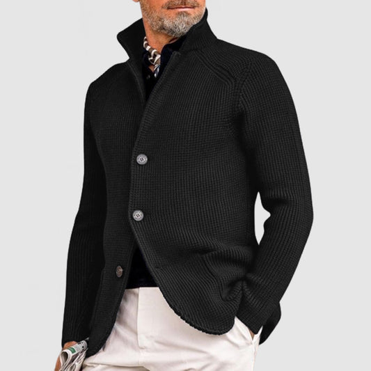 Loookus - Men's Elegant Lapel Knitted Pocket Jacket( NEW )