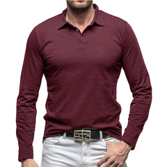 Loookus - Long Sleeve Soft Polo Shirt
