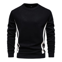 Loookus - New men's hot sale round-neck, long-sleeved slim fit knitted textured on side Sweater