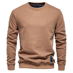 Loookus - New men's round-neck, long-sleeved slim fit knitted Pure Color Sweater