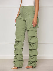 Loookus - Ruched Cargo Pants