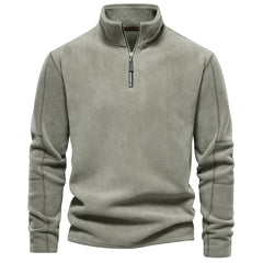 Loookus - Men's autumn and winter fashionable stand-up half-zip long-sleeved hoodie