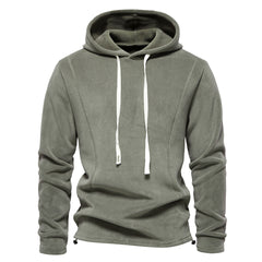 Loookus - Men's autumn and winter fashionable stand-up collar long sleeved hoodie