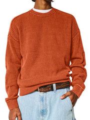 Loookus - Everyday Versatile Solid Color Basic Crew Neck Sweater