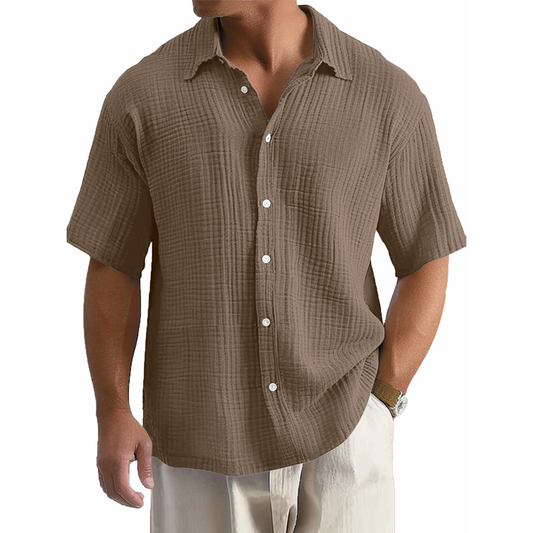 Loookus - 2025 Gentleman's Daily Short Sleeve Shirt For Beach, Holiday, etc.