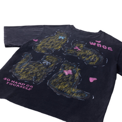 Loookus - American Retro Graffiti Kitty Vibe T-Shirt