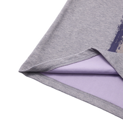 Loookus - Trendy Bunny Sketch Oversized Tee