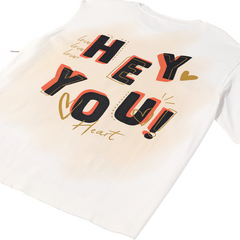 Loookus - American Retro Bow Girl in Bubble Pop Color Clash Tee