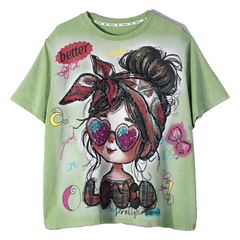 Loookus - American Retro Sunglass Babe Street Glare Sketch Tag Tee