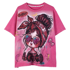 Loookus - American Retro Sunglass Babe Street Glare Sketch Tag Tee